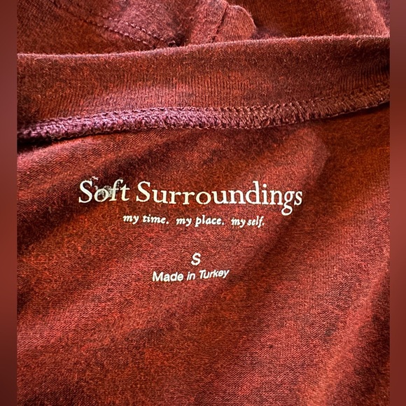 Soft Surroundings Burgundy Velvety designs  Tunic or Dress size Small - Picture 7 of 9